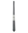 THOM BROWNE CLASSIC TIE W/ 4BAR IN PLAIN WEAVE トムブラウン スーツ・フォーマル ネクタイ・蝶ネクタイ グレー ネ…