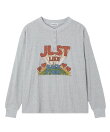 HENLEY NECK GRAPHIC L/S TOP