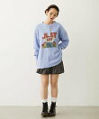 HENLEY NECK GRAPHIC L/S TOP