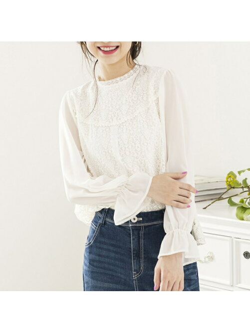 Rose Tiara レース シフォンブラウス Rakuten Fashion 楽天ファッション 旧楽天ブランドアベニュー Dh4223