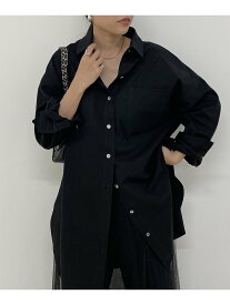 【SALE／60%OFF】PAL GROUP OUTLET 【Loungedress】オーバーシャツ パル グループ アウトレット トップス シャツ・ブラウス ブラック【送料無料】
