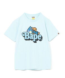 A BATHING APE SHARK MILO ON BAPE TEE ア ベイシング エイプ トップス カットソー・Tシャツ ピンク ブルー ホワイト【送料無料】