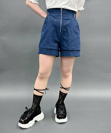 axes femme POETIQUE ベルトデザインショートパンツ アクシーズファム パンツ その他のパンツ ブルー ホワイト ブラック【送料無料】