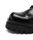 【shoes365】メンズ PUレザーハイソールストレートチップシューズ