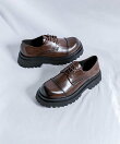 【shoes365】メンズ PUレザーハイソールストレートチップシューズ