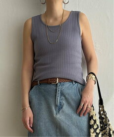 【SALE／20%OFF】LBC with Life USコットン針抜きタンクトップ エルビーシー トップス ノースリーブ・タンクトップ ホワイト ブラック グレー ブラウン ピンク