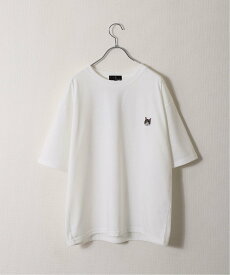 ZIP FIVE 動物ワンポイント刺繍半袖Tシャツ ジップファイブ トップス カットソー・Tシャツ ホワイト ベージュ ブラック グリーン ネイビー