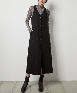 �ySALE�^60%OFF�zLE CIEL BLEU �c�C�[�h�o�b�N�N���X�W���h���X / Tweedy Back Cross Gilet Dress ���V�F���u���[ �����s�[�X�E�h���X �����s�[�X �u���b�N�y���������z