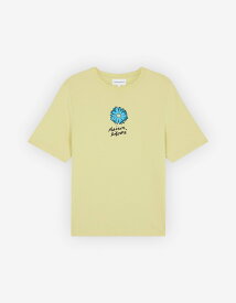 Maison Kitsune Maison Kitsune/(W)FLOATING FLOWER COMFORT T-SHIRT メゾン キツネ トップス カットソー・Tシャツ イエロー ホワイト【送料無料】