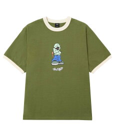 HUF HELL RAZOR RINGER TEE HUF ハフ Tシャツ ハフ トップス カットソー・Tシャツ ホワイト カーキ【送料無料】