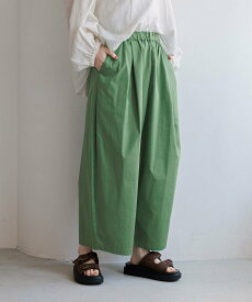 studio CLIP 軽らくタックギャザーパンツ[プチ・プラスサイズあり] スタディオクリップ パンツ その他のパンツ グリーン ネイビー ベージュ【送料無料】