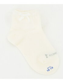 組曲 KIDS 【16-21cm】花透かし柄 ショートソックス クミキョク 靴下・レッグウェア 靴下 ホワイト