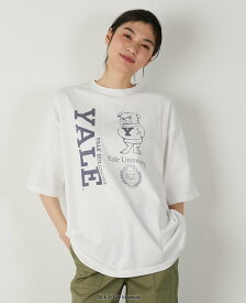 LOGEMENT DE CLAIRE 【GOOD ROCK SPEED/グッドロックスピード】YALE UNIVERSITY ビッグ Tシャツ メルローズクレール トップス カットソー・Tシャツ ホワイト【送料無料】