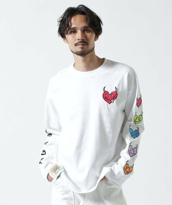 B'2nd maxsix(�}�b�N�X�V�b�N�X)HEART SLEEVES L/S TEE �r�[�Z�J���h �g�b�v�X �J�b�g�\�[�ET�V���c �u���b�N �z���C�g�y���������z