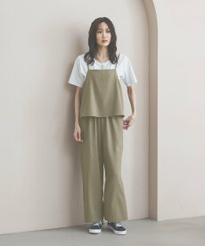 GLOBAL WORK 冷感サロペットTEEセット/660998 グローバルワーク オールインワン・オーバーオール オーバーオール・サロペット ブラック グレー【送料無料】