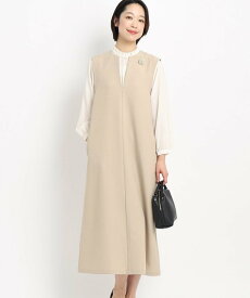 【SALE／50%OFF】Dessin 【入卒/セレモニー】キーネックジャンパースカート デッサン ワンピース・ドレス その他のワンピース・ドレス グレー ベージュ ネイビー【送料無料】