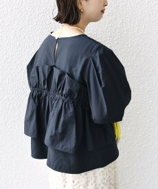 【SALE／20%OFF】SHIPS WOMEN * ＜手洗い可能＞モイスト ブロード ドッキング風 ブラウス 24SS ◇ シップス トップス シャツ・ブラウス ネイビー ホワイト グリーン【送料無料】