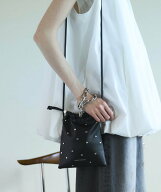 MAISON SPECIAL Studs Drawstring Mobile Tote Bag メゾンスペシャル バッグ ショルダーバッグ ブラック…
