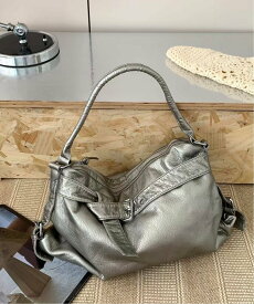 【SALE／40%OFF】HALEY PESCA HALEY PESCA/(W)「大容量&2Way」ヴィンテージ ベルトデザインショルダーバッグ レディース チェルカ バッグ トートバッグ ブラック シルバー ホワイト