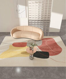 【SALE／15%OFF】aimoha home aimoha home/(W)【120*160cm】韓国風モダンデザイン アートラグマット アイモハ インテリア・生活雑貨 カーペット・ラグ・マット パープル ベージュ ホワイト ブラウン【送料無料】