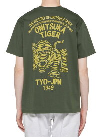 Onitsuka Tiger (U)【公式ショップ】GRAPHIC TEE オニツカタイガー トップス カットソー・Tシャツ カーキグリーン ピンク【送料無料】