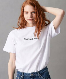 Calvin Klein Jeans (W)【公式ショップ】 カルバンクライン モダン ボクシー Tシャツ Calvin Klein Jeans 40WH113 カルバン・クライン トップス カットソー・Tシャツ ホワイト ブラック【送料無料】