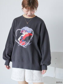 【SALE／38%OFF】ehka sopo 【魔法の天使クリィミーマミ】プリントスウェット エヘカソポ トップス カットソー・Tシャツ ブルー ベージュ グレー
