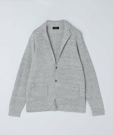 【SALE／35%OFF】SHIPS MEN SHIPS: 14ゲージ リネン ニット 2ボタン ジャケット シップス ジャケット・アウター ナイロンジャケット ネイビー グレー【送料無料】