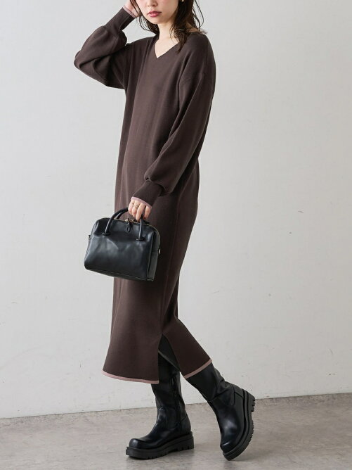 Natural Couture 前後2wayプチプラ配色ニットワンピース Rakuten Fashion 楽天ファッション 旧楽天ブランドアベニュー Dx7228