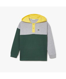 【SALE／50%OFF】LACOSTE BOYSラグビーフードシャツ ラコステ トップス パーカー・フーディー グレー レッド【送料無料】