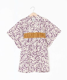 【SALE／50%OFF】OCEAN&GROUND OCEAN&GROUND/(K)ウエストキリカエ浴衣ワンピース オーシャンアンドグラウンド 着物・浴衣・和装小物 浴衣 パープル ブラック