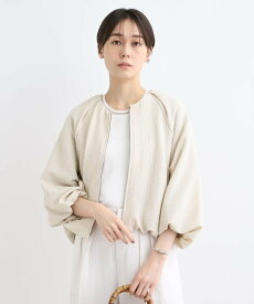 【SALE／37%OFF】INDIVI 【洗える/SETUP可能】バルーンスリーブ ブラウスブルゾン インディヴィ ジャケット・アウター ブルゾン・ジャンパー ベージュ ネイビー ブルー【送料無料】