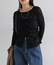 シアー レース 2way 長袖 トップス