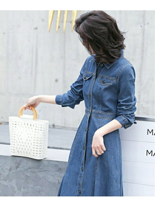 Grandeir Grandeir デニムフレアワンピース Rakuten Fashion 楽天ファッション 旧楽天ブランドアベニュー Bf2229