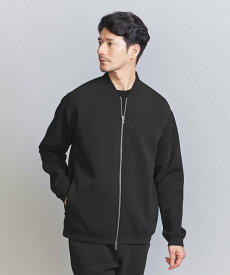 BEAUTY&YOUTH UNITED ARROWS 【WEB限定 WARDROBE SMART】ダブルニット ジップブルゾン/セットアップ対応 ビューティー＆ユース　ユナイテッドアローズ トップス パーカー・フーディー ブラック グレー カーキ ブルー【送料無料】