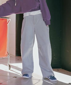 SOMETHING 別注 TUCK CURVE WIDE/タックカーブワイド/カーブデニム 25SS フリークスストア パンツ ジーンズ・デニムパンツ グレー ネイビー ブルー【送料無料】