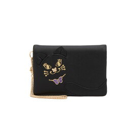 ANNA SUI アナスイ ANNA SUI TITIソフト 2面パスケース クイーポ 財布・ポーチ・ケース その他の財布・ポーチ・ケース ブラック ホワイト ゴールド【送料無料】