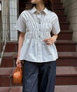 シャーリング半袖シャツ