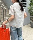 シャーリング半袖シャツ