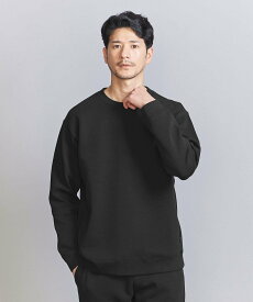 BEAUTY&YOUTH UNITED ARROWS 【WEB限定 WARDROBE SMART】ダブルニット クルーネック スウェット/セットアップ対応 ビューティー＆ユース　ユナイテッドアローズ トップス カットソー・Tシャツ ブラック グレー ブルー【送料無料】