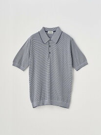 JOHN SMEDLEY Striped Polo Shirt ｜ KYSON ｜ 30G EASY FIT ジョンスメドレー トップス ニット【送料無料】