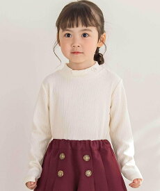 BeBe Petits Pois Vert 【店舗限定】プチハイネックリブトップス(95~160cm) ベベ オンライン ストア トップス カットソー・Tシャツ ブラック ホワイト