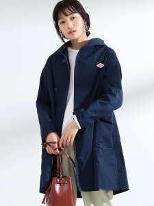 Ray BEAMS DANTON × Ray BEAMS / 別注 フードコート ビームス ウイメン コート/ジャケット ハーフコート ネイビー ベージュ【送料無料】
