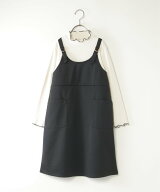 【SALE／50%OFF】ikka 【親子コーデ】ポンチジャンスカドッキングワンピース(120~160cm) イッカ スカート…