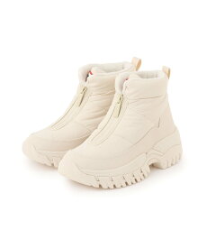 HUNTER (U)ユニセックス イントレピッド ワンダラー アンクル ジップ スノー ブーツ ハンター シューズ・靴 ブーツ ブラック ホワイト【送料無料】