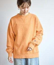 【SALE／20%OFF】ROPE' PICNIC 【Champion/チャンピオン】ピグメント裏毛クルーネックスウェット ロペピクニック トップス スウェット・トレーナー ブラック ブルー オレンジ ワインレッド【送料無料】