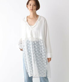 【SALE／60%OFF】LEPSIM レースレイヤードチュニックワンピース レプシィム ワンピース・ドレス チュニック ブラック ホワイト