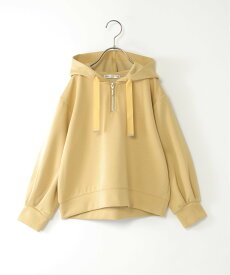 【SALE／20%OFF】ikka 【洗濯機で洗える/親子コーデ】GOKU楽鹿の子ダンボールハーフジップパーカー(120~160cm) イッカ トップス カットソー・Tシャツ ベージュ イエロー