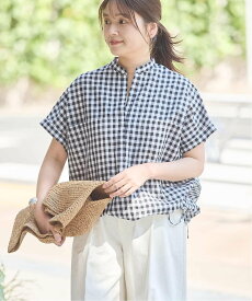 JOURNAL STANDARD 《追加2》ハードマンズリネンコットンフレンチスリーブスキッパーシャツ ジャーナル スタンダード トップス シャツ・ブラウス ホワイト ブラック ネイビー【送料無料】