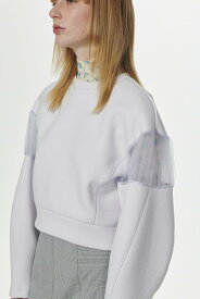 【SALE／35%OFF】LE CIEL BLEU LE CIEL BLEU/Paneled Sweat Top / パネルスウェットトップ ルシェルブルー トップス スウェット・トレーナー ブラック ホワイト【送料無料】